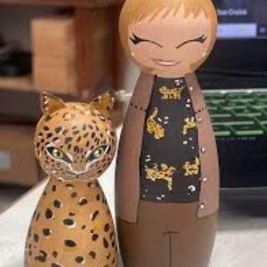 Hand painted wooden dolls